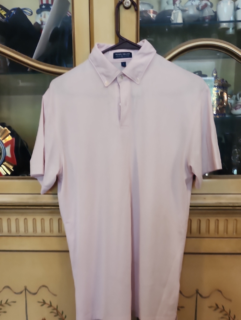 Peter Millar Men's Light Pink Polo Shirt